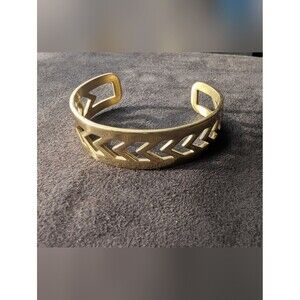 Rustic Cuff Elegant Gold Tone Cutout Chevron Cuff Bracelet